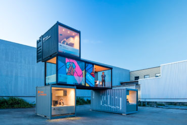 mobile office made from shipping containers