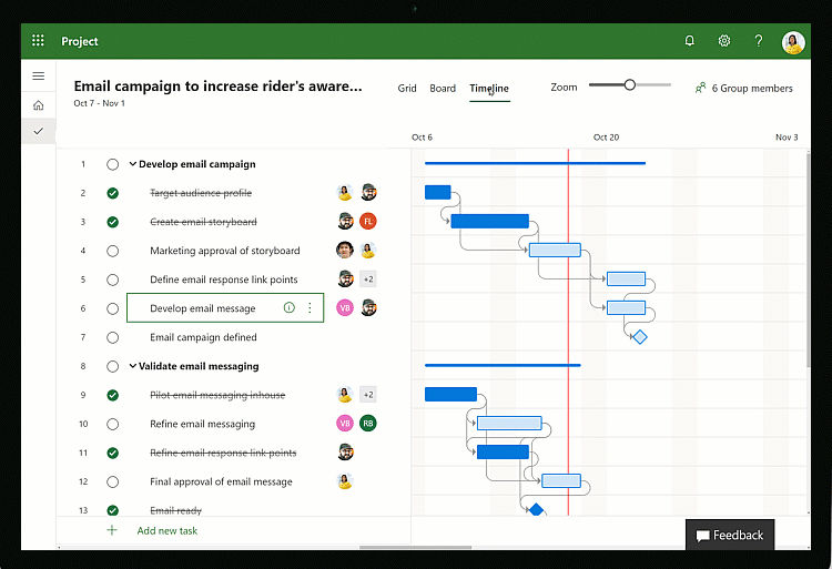 new microsoft project features