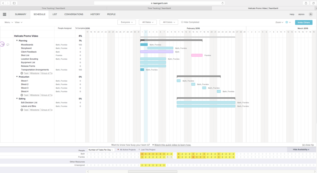 Teamgantt Project Management Software For Architects Screenshot