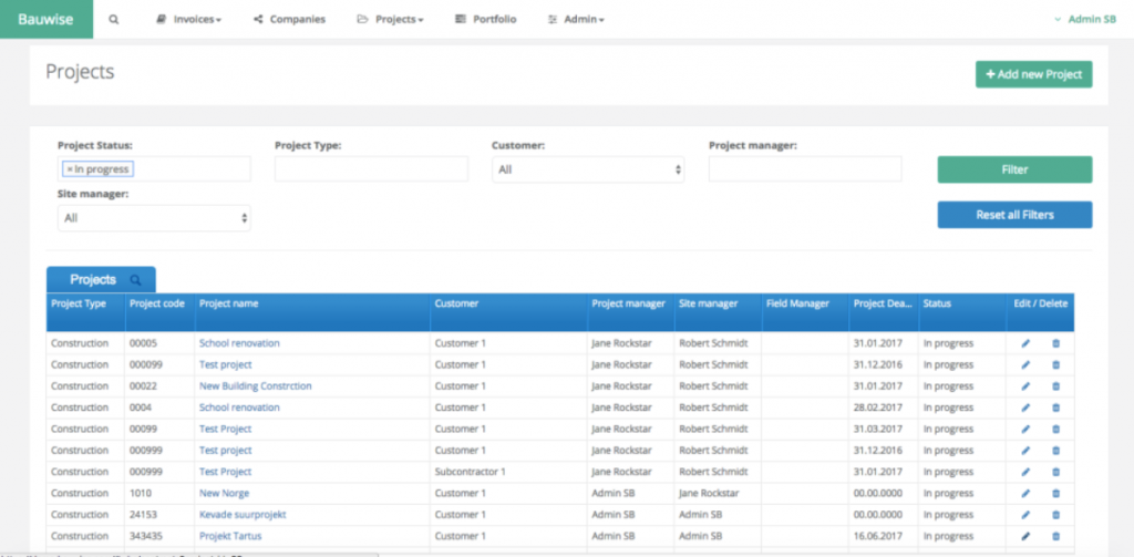 Bauwise Project Cost Software Screenshots