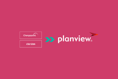 planview logo incorporating changepoint and clarizen logos