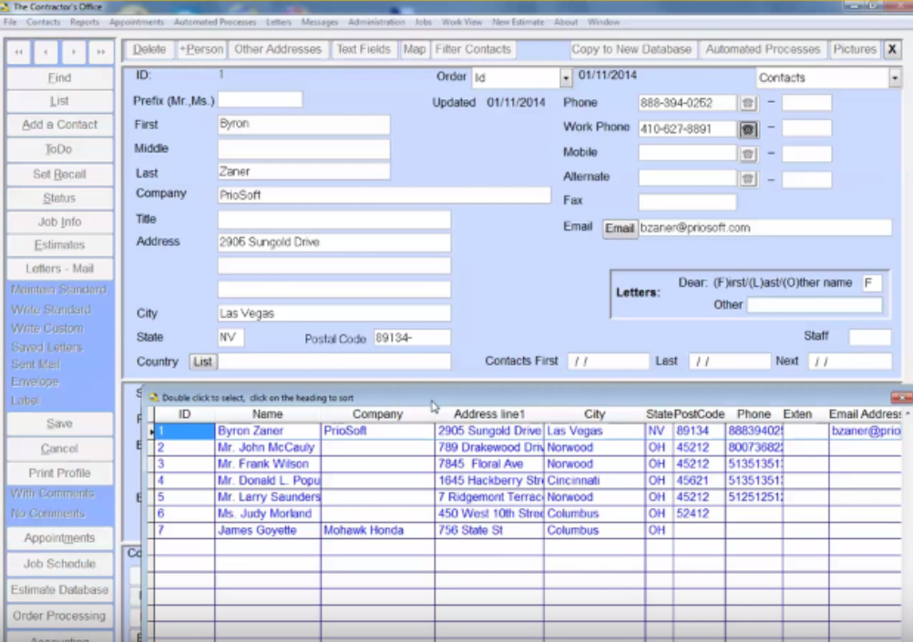 PrioSoft Project Cost Software Screenshots