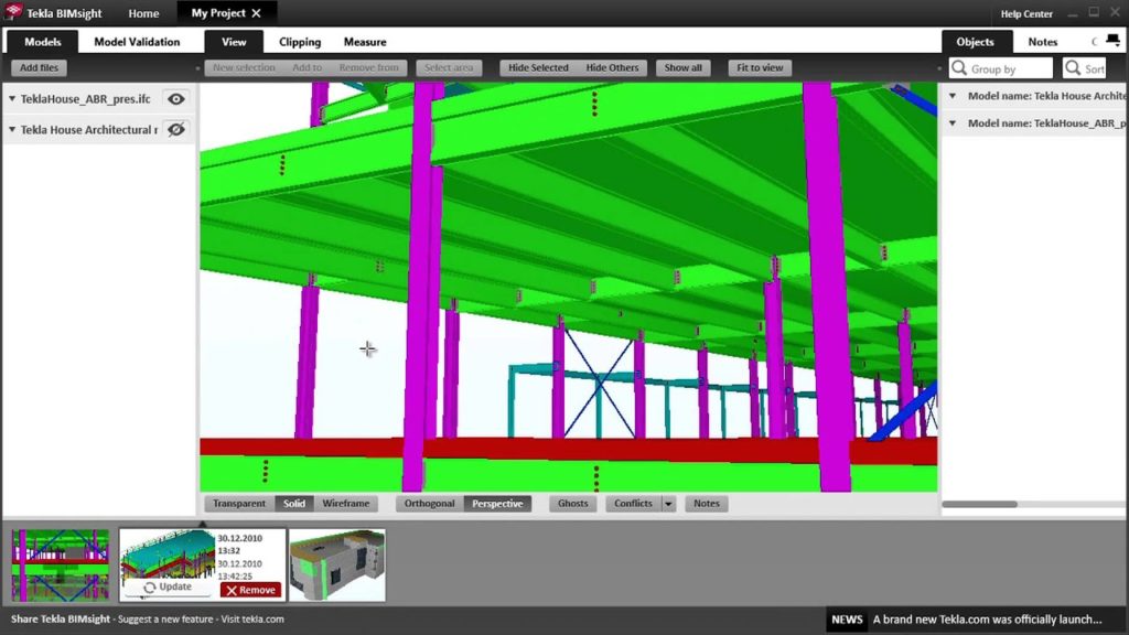 Tekla BIMsight Building Information Modeling (BIM) Software