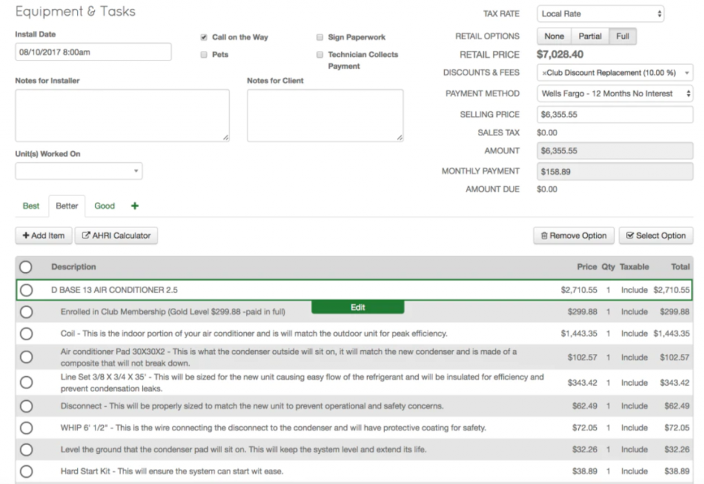 ThermoGRID HVAC Software For Invoicing, Bidding & Scheduling Screenshot