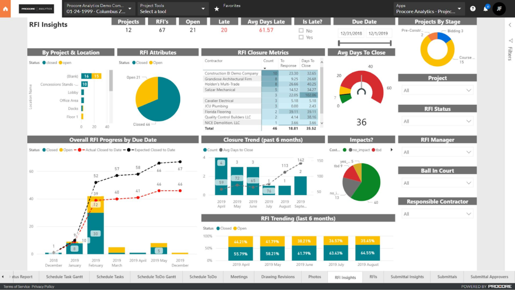 Online Construction Project Management Software Screenshot