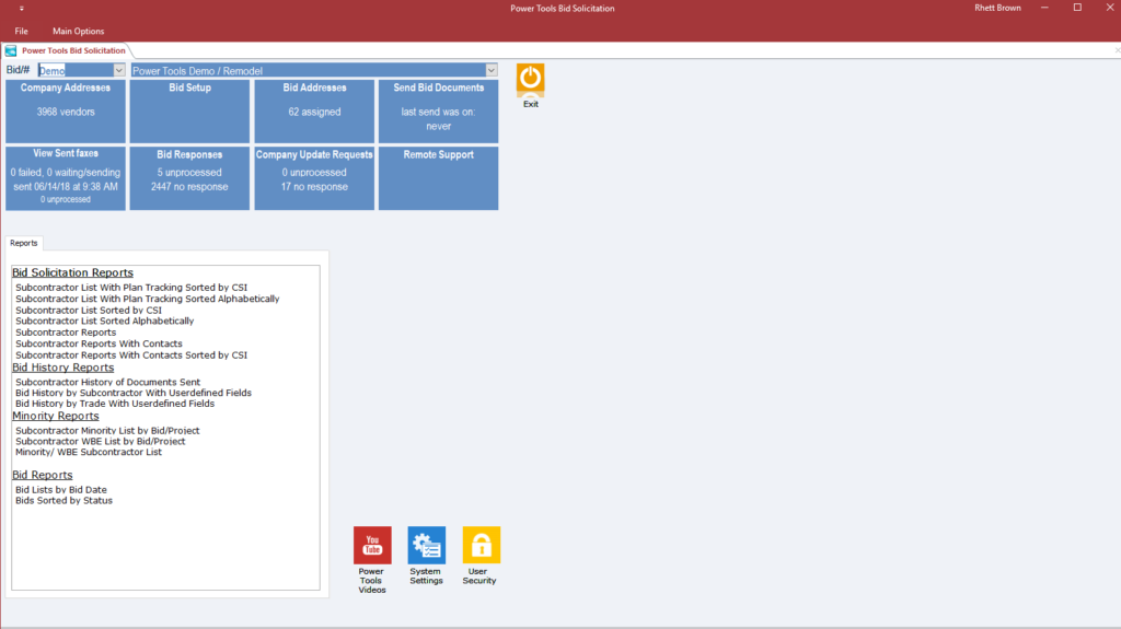 Online Construction Project Management Software Screenshot