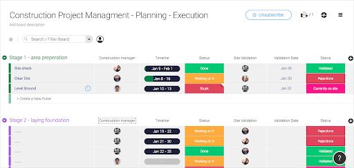 Online Construction Project Management Software Screenshot